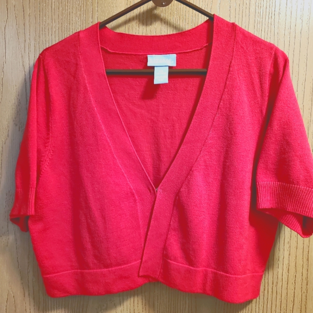 LIZ & Me Women's Cropped Cardigan Sweater sz 14/16W